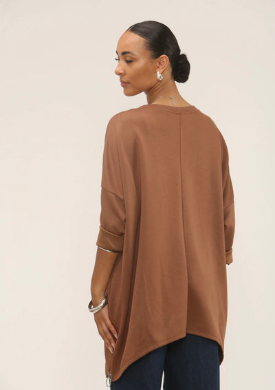 Oversized Side-Zip Pocket Sweatshirt- Flow