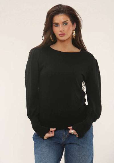 Italian Jumper Button Sleeve Detail- Eterna