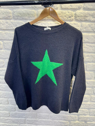 Wool Blend Star Sweater- Sidera