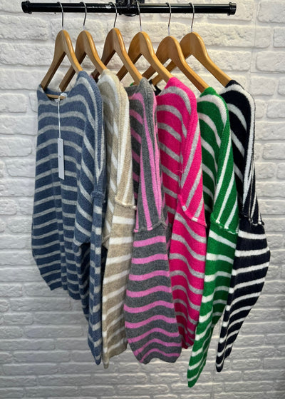 Italian Striped Relaxed Jumper- Vento