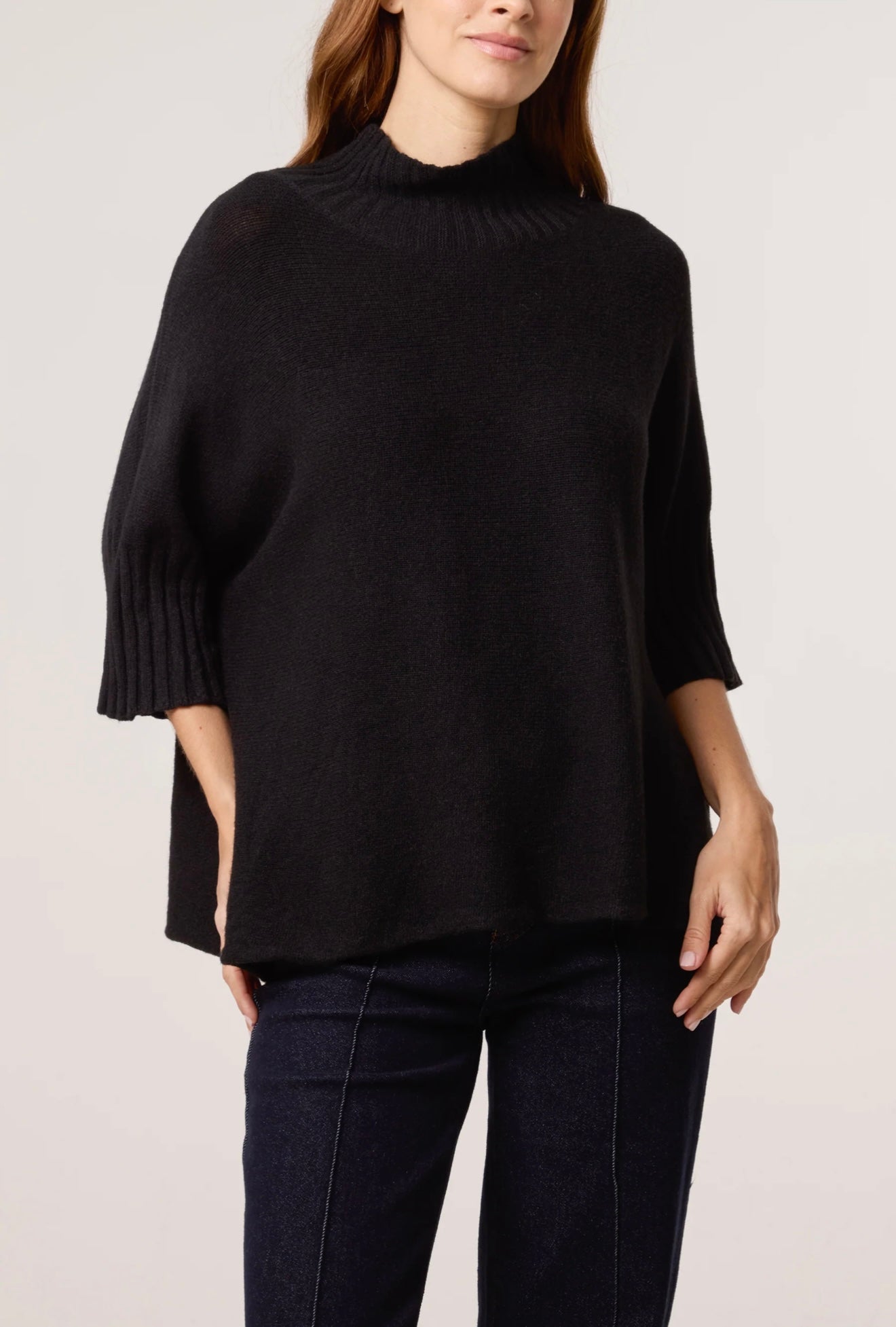 Funnel Neck Italian Knit Jumper- Vania