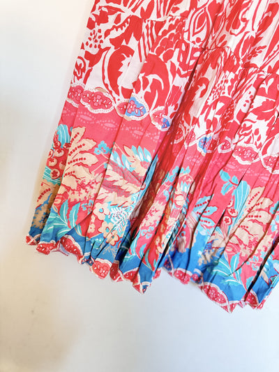 Elasticated Waist Printed Skirt- Amalfi