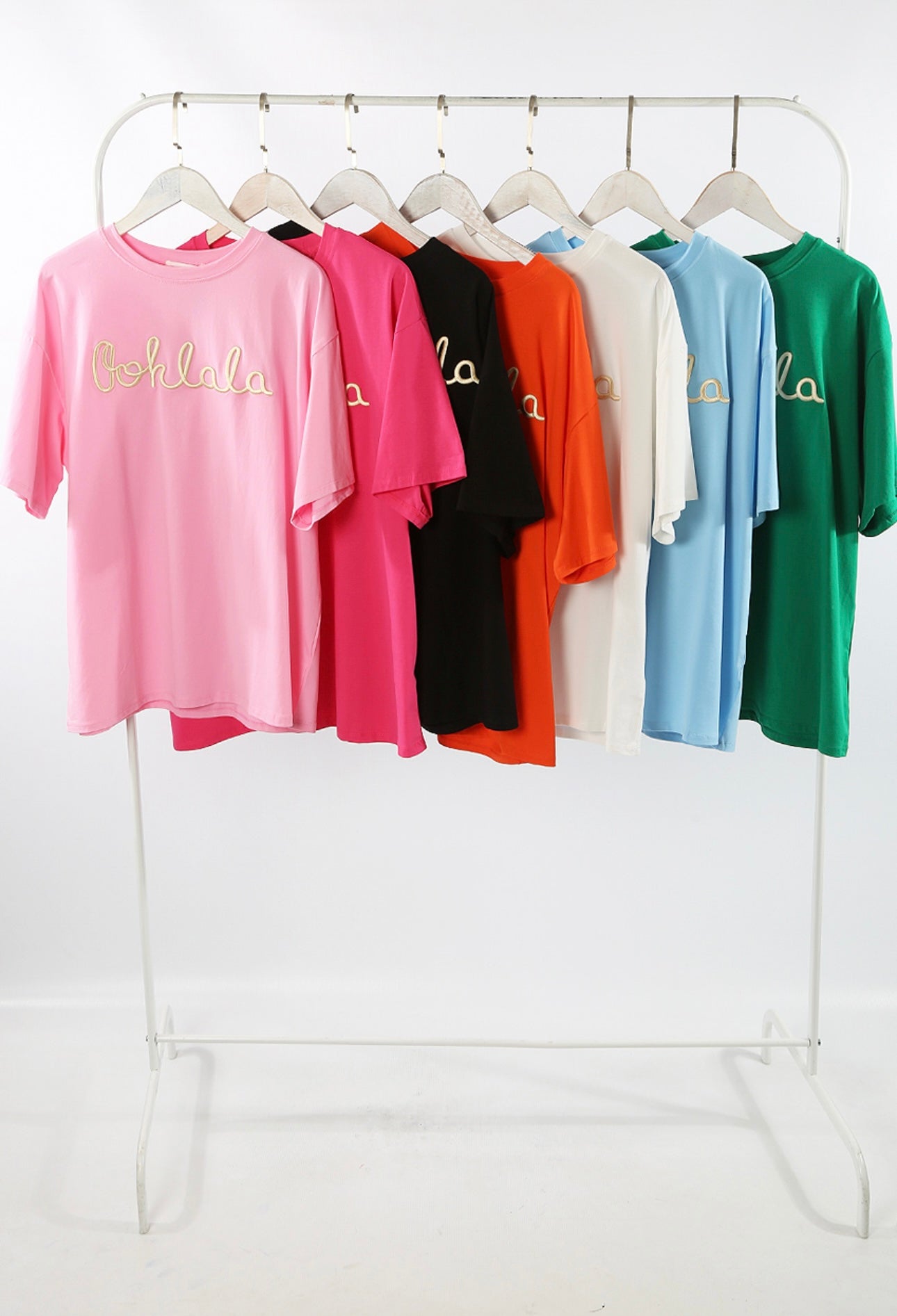 Embroidered Oohlala T-Shirt- Wow