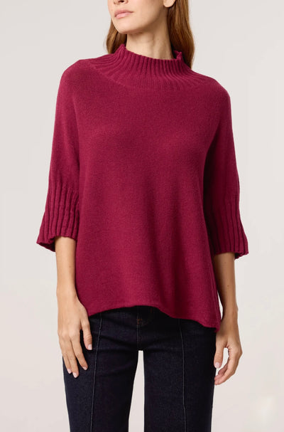 Funnel Neck Italian Knit Jumper- Vania