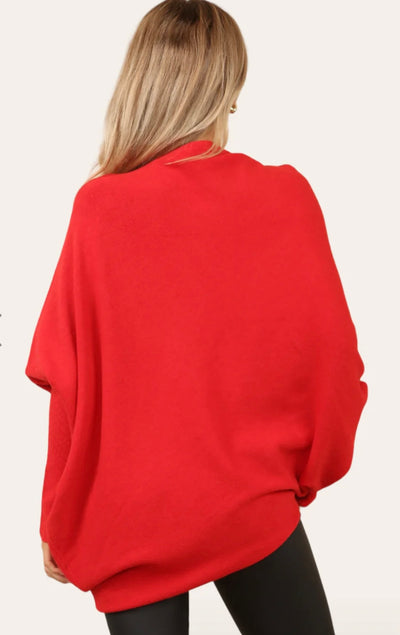 Soft Knit Asymmetric Draped Jumper - Giada