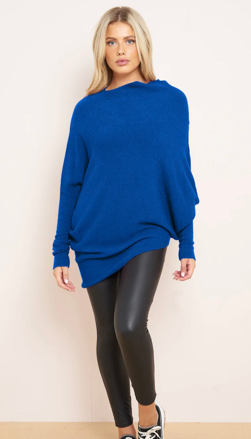 Soft Knit Asymmetric Draped Jumper - Giada