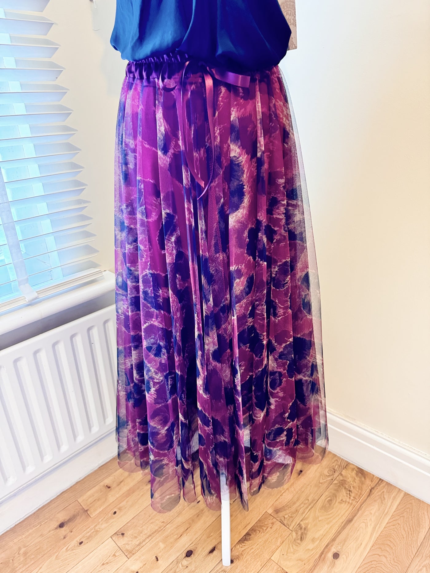 Leopard Print Tulle Maxi Skirt- Ornella