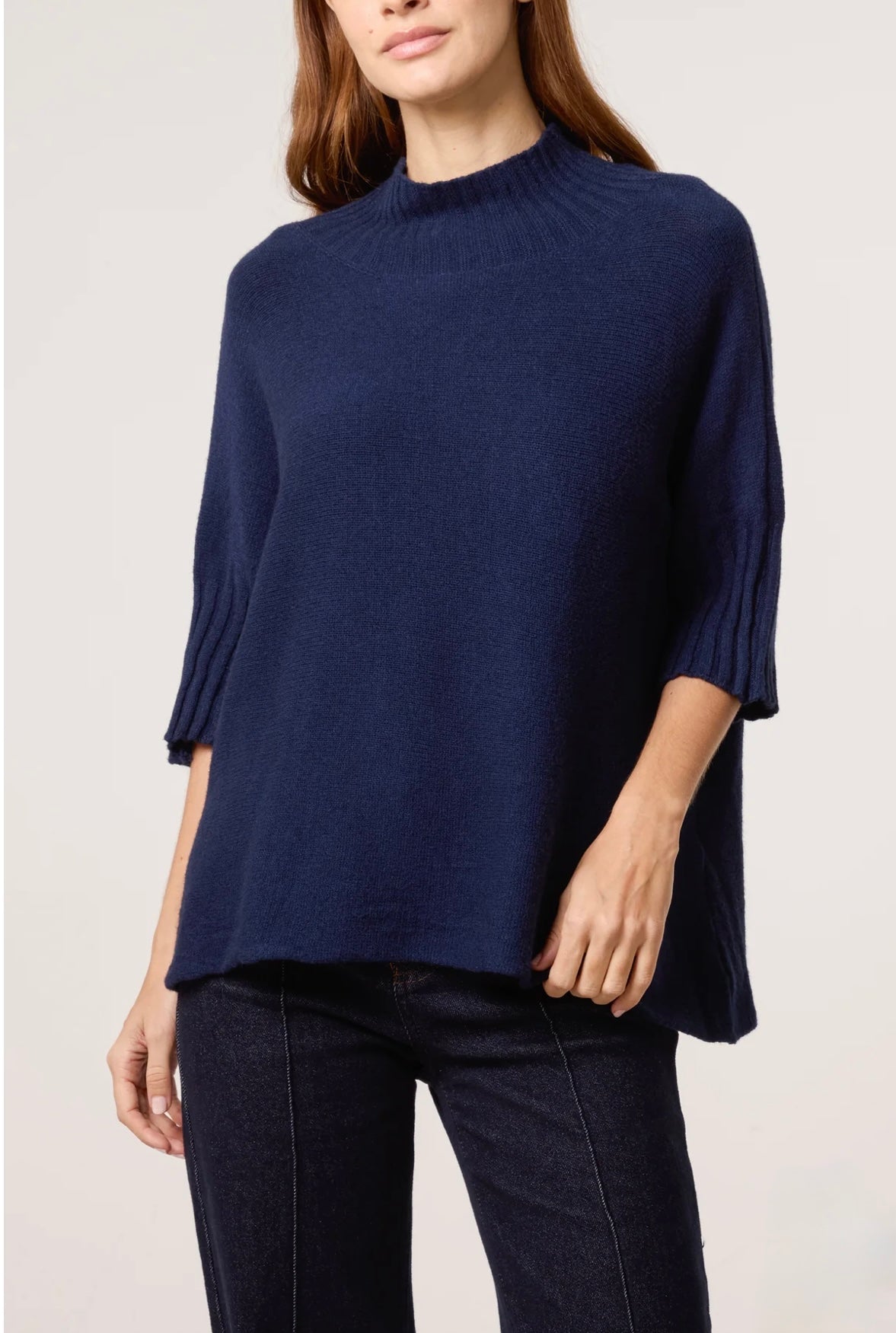 Funnel Neck Italian Knit Jumper- Vania