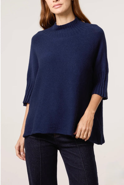 Funnel Neck Italian Knit Jumper- Vania