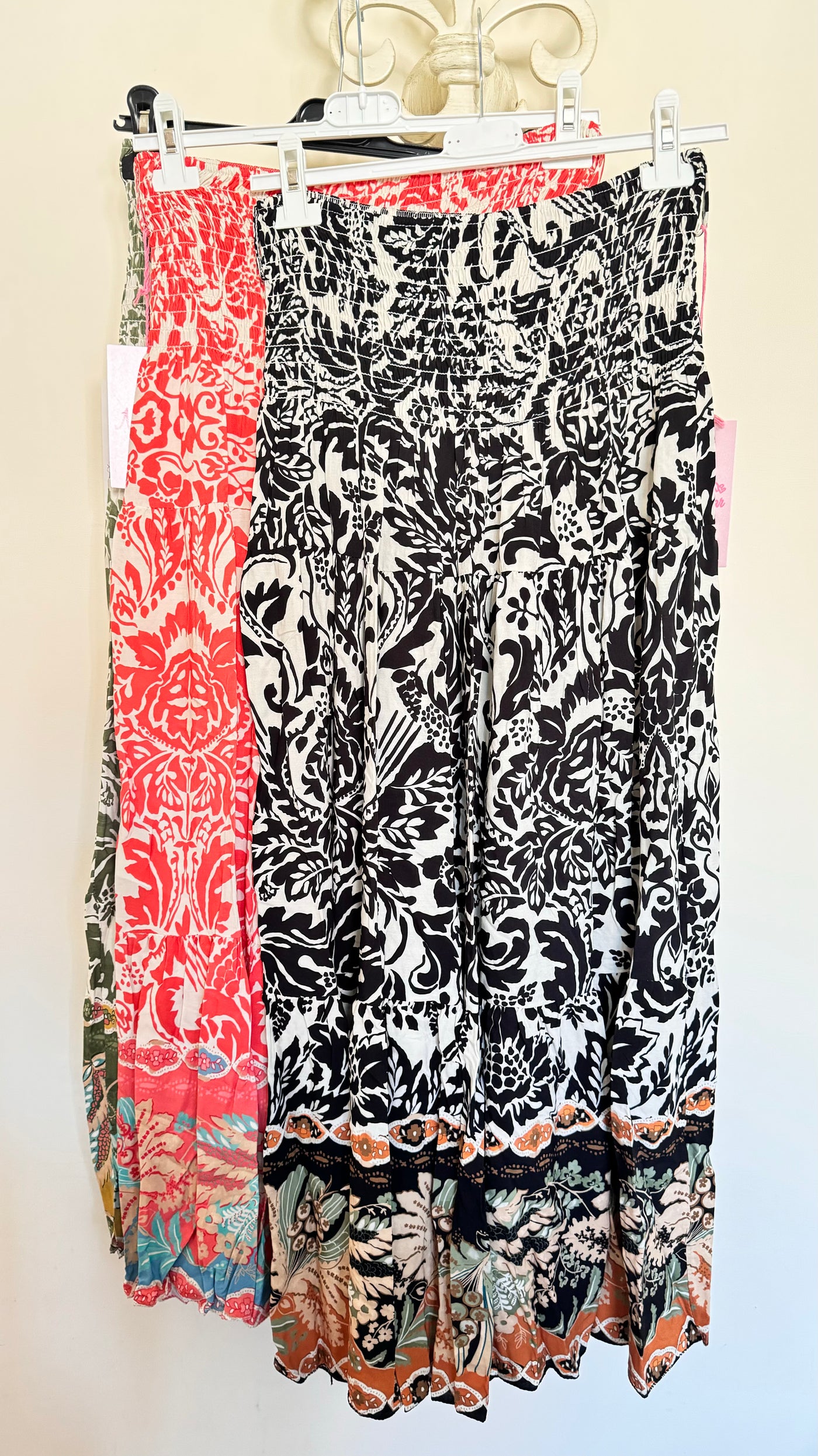 Elasticated Waist Printed Skirt- Amalfi