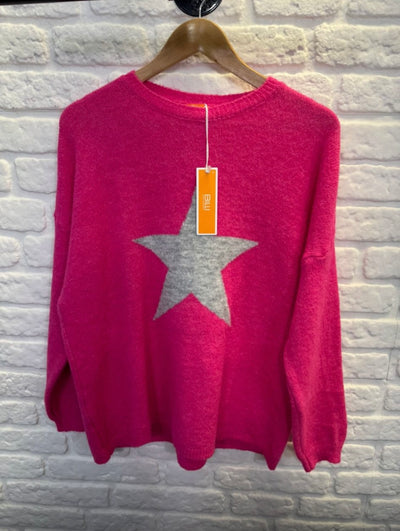 Wool Blend Star Sweater- Sidera