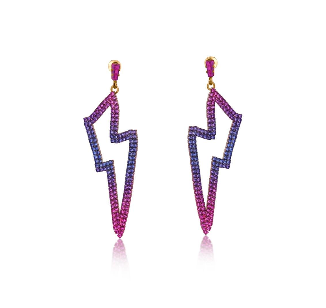 lightning shaped earrings