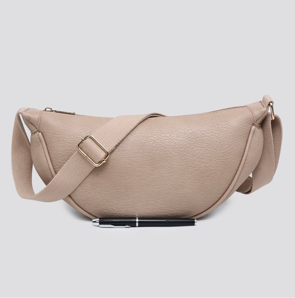 Soft Vegan Leather Side Belt Bag- Noa