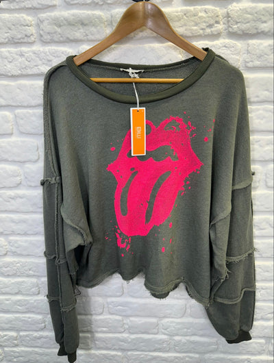 Rolling Stone Graphics Sweatshirt- Bold Kiss