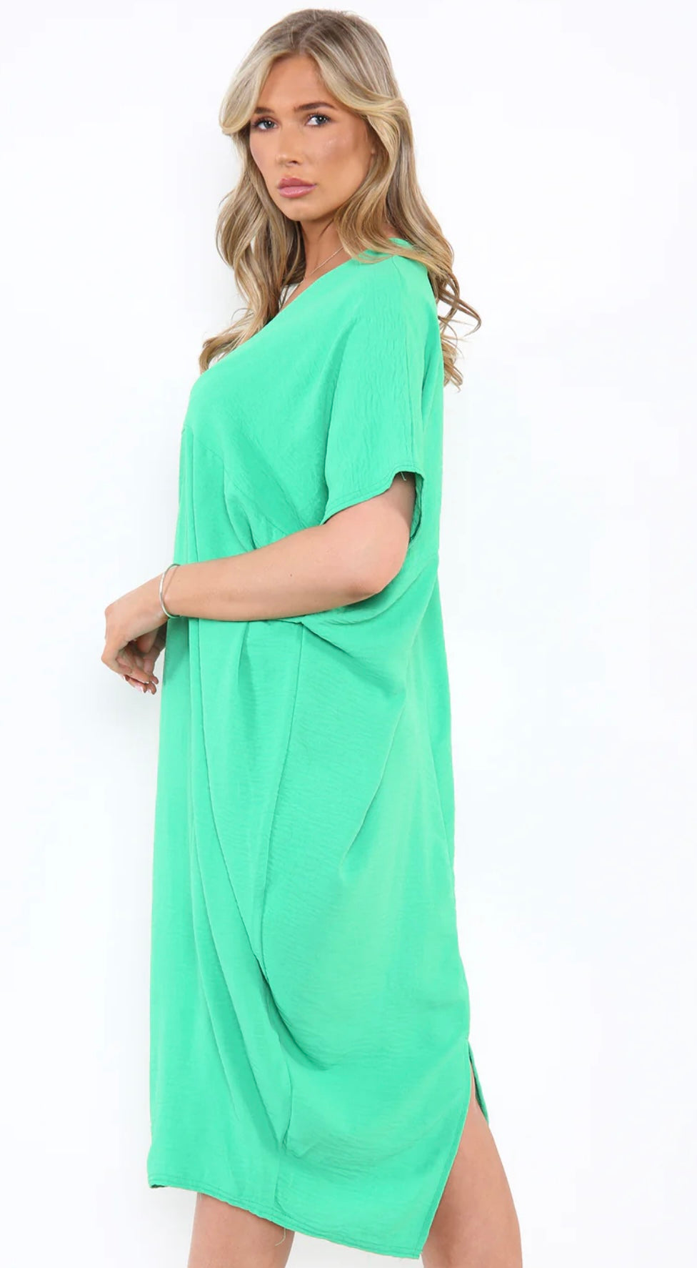 Cap Sleeve Oversized Tunic Dress- Isanna