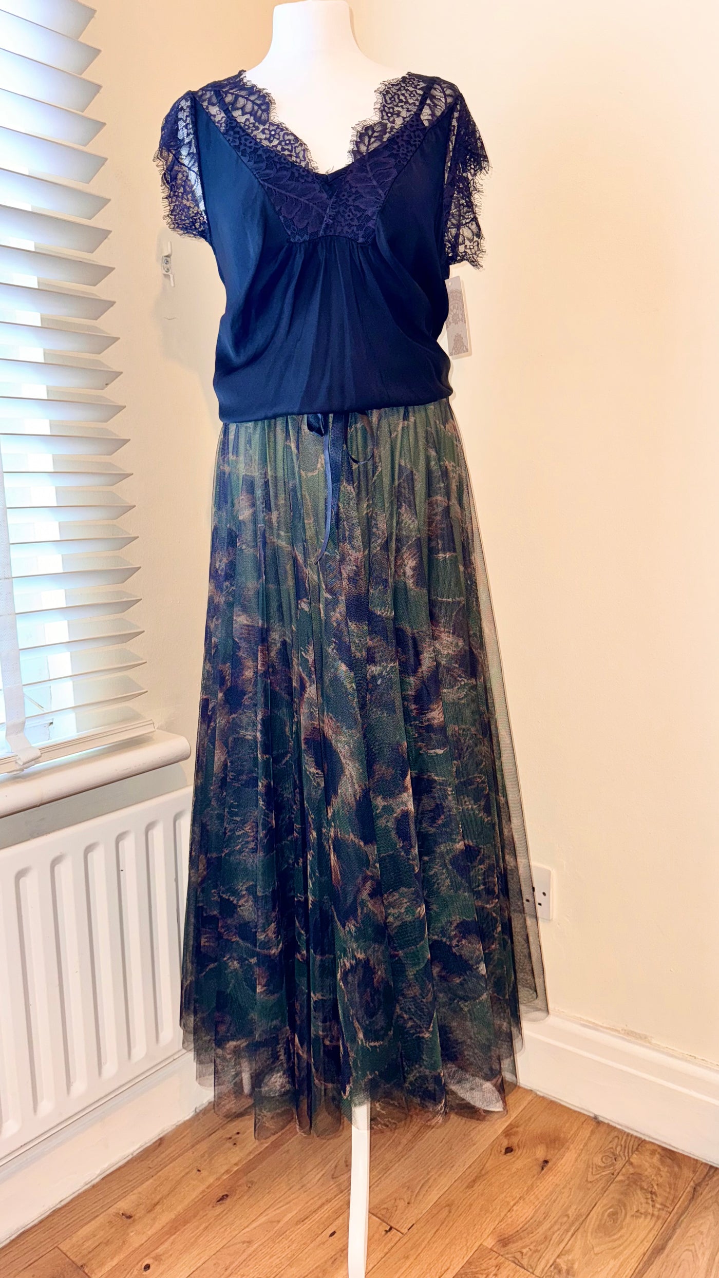 Leopard Print Tulle Maxi Skirt- Ornella