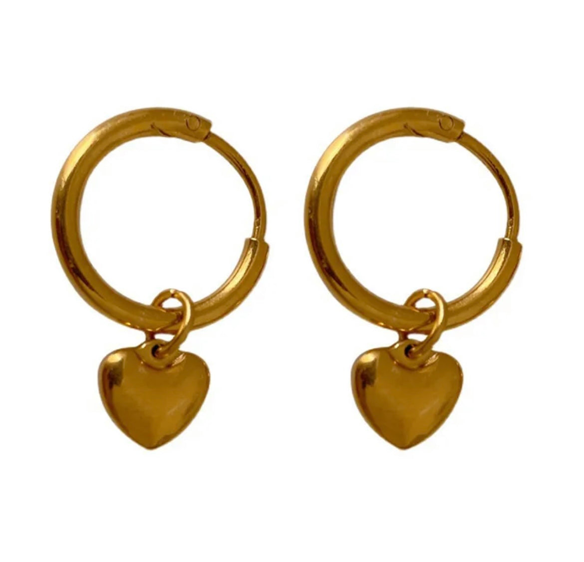 Vintage Heart Shape Drop Earrings- Cuore D’oro