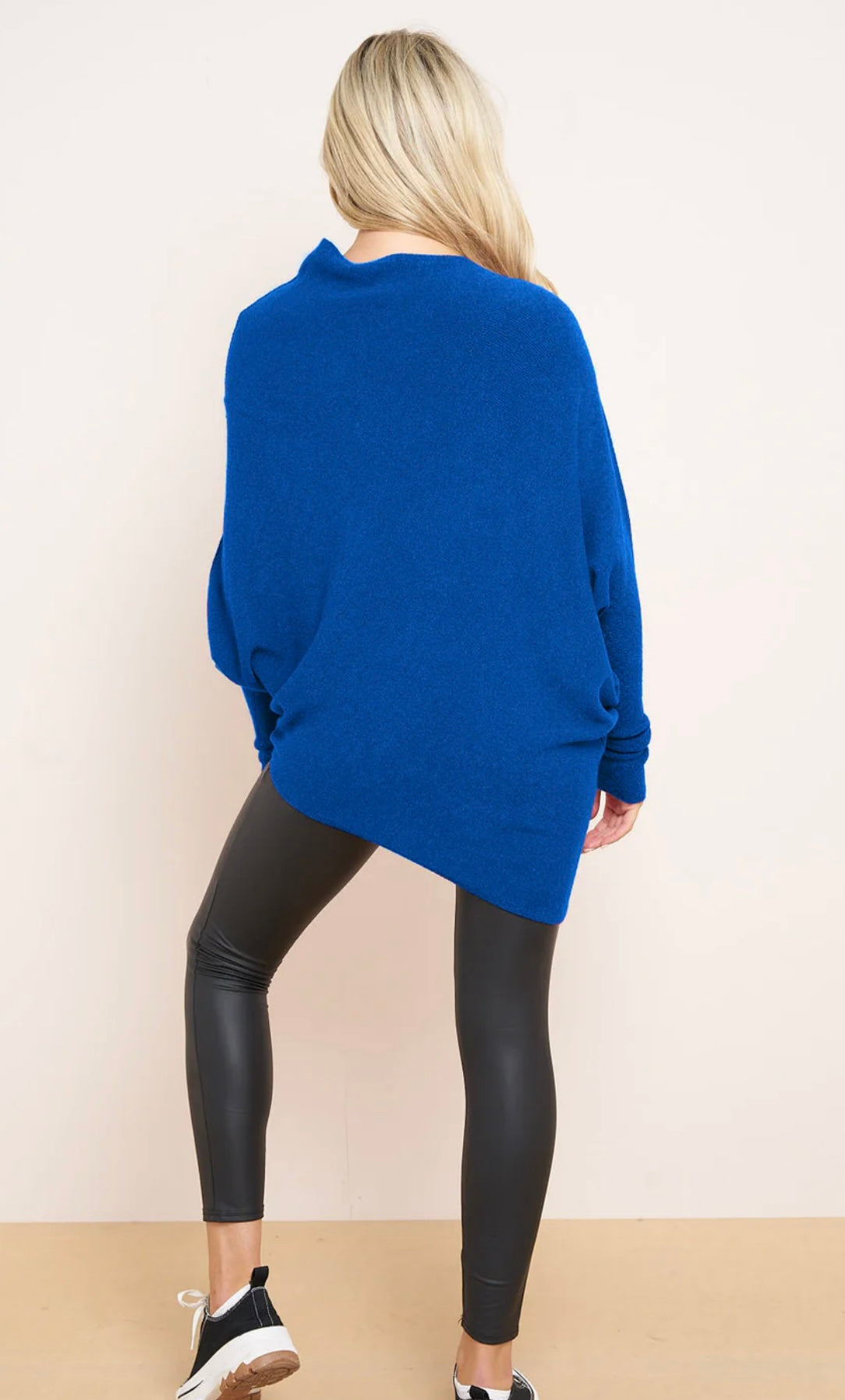 Soft Knit Asymmetric Draped Jumper - Giada