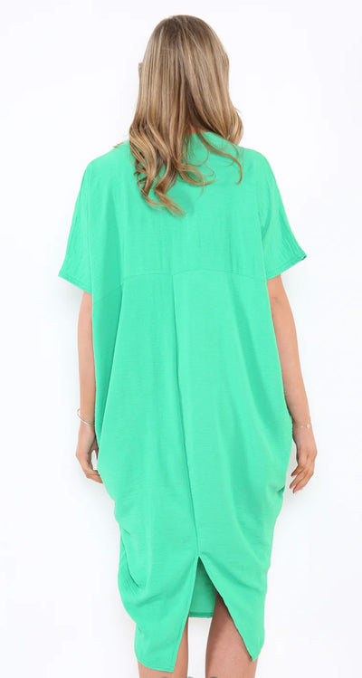 Cap Sleeve Oversized Tunic Dress- Isanna