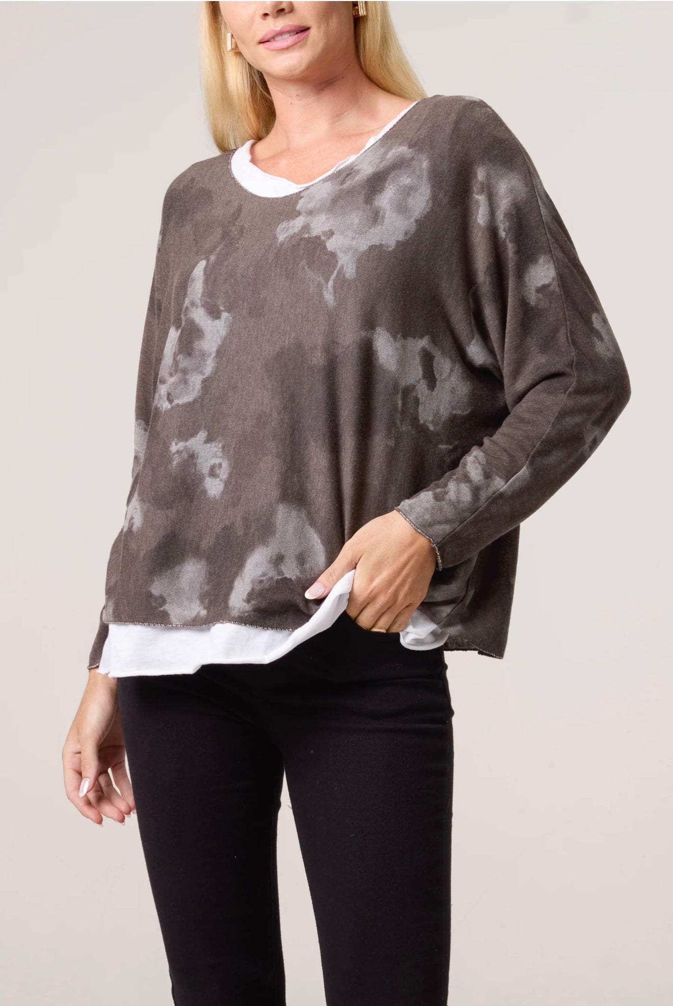 Marble Double Layer Top– Cloud Nine