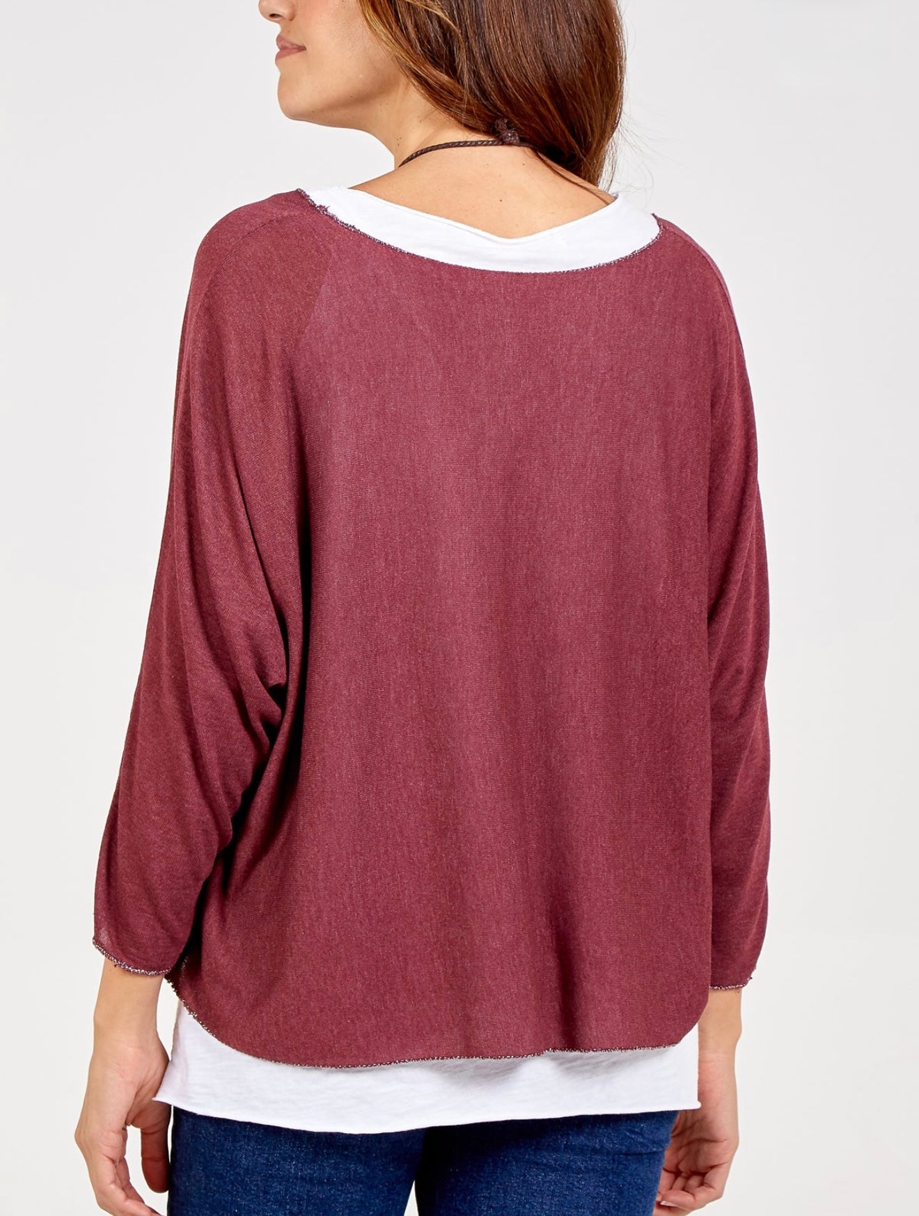 Necklace Double Layer Cotton Top- Mirella