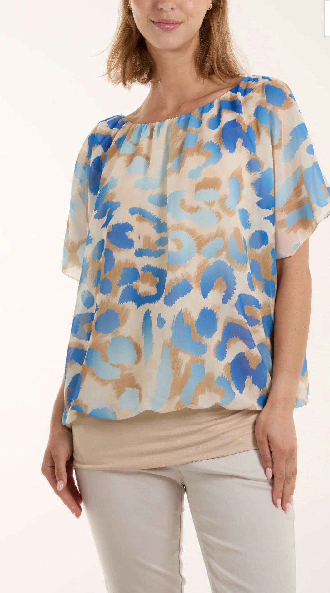 Leopard Print Italian Blouse- Allegra