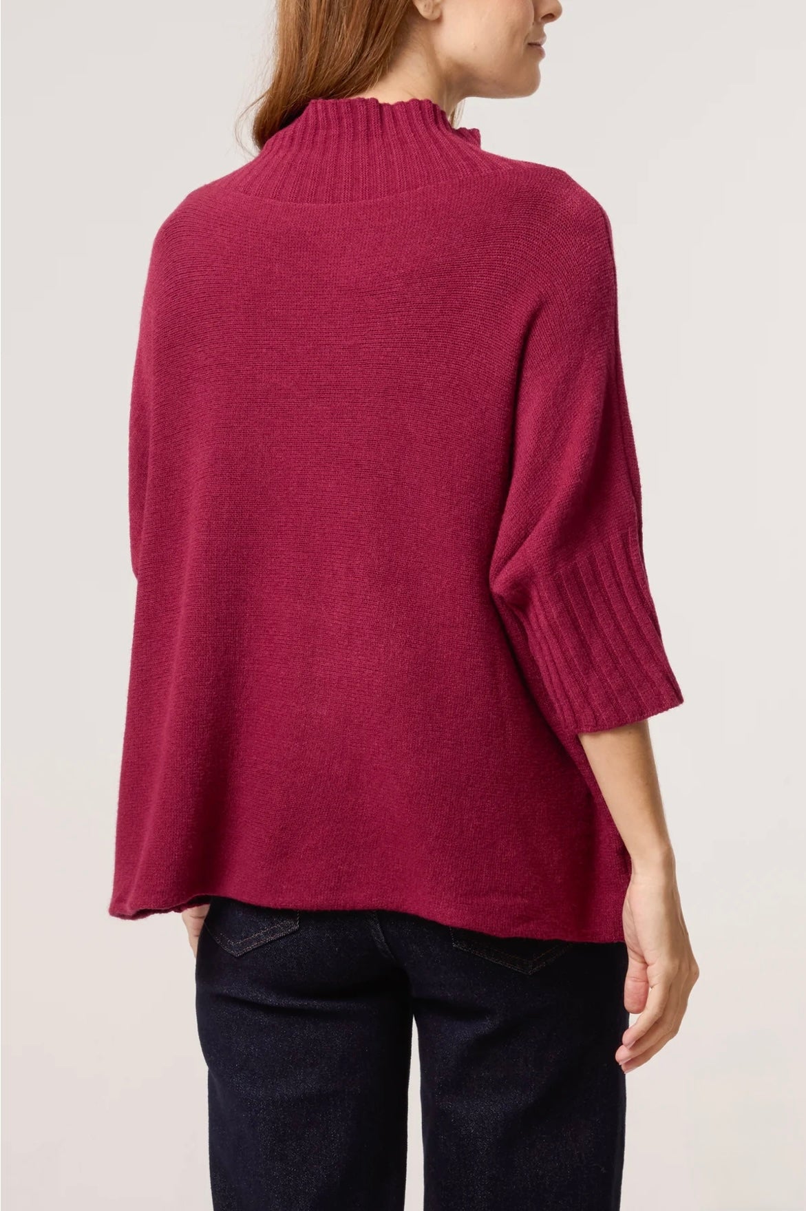 Funnel Neck Italian Knit Jumper- Vania