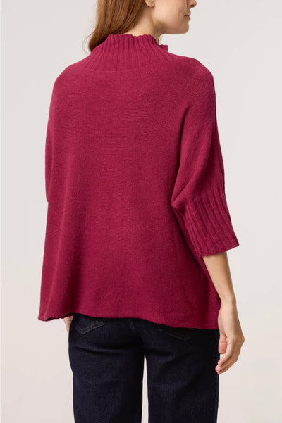 Funnel Neck Italian Knit Jumper- Vania