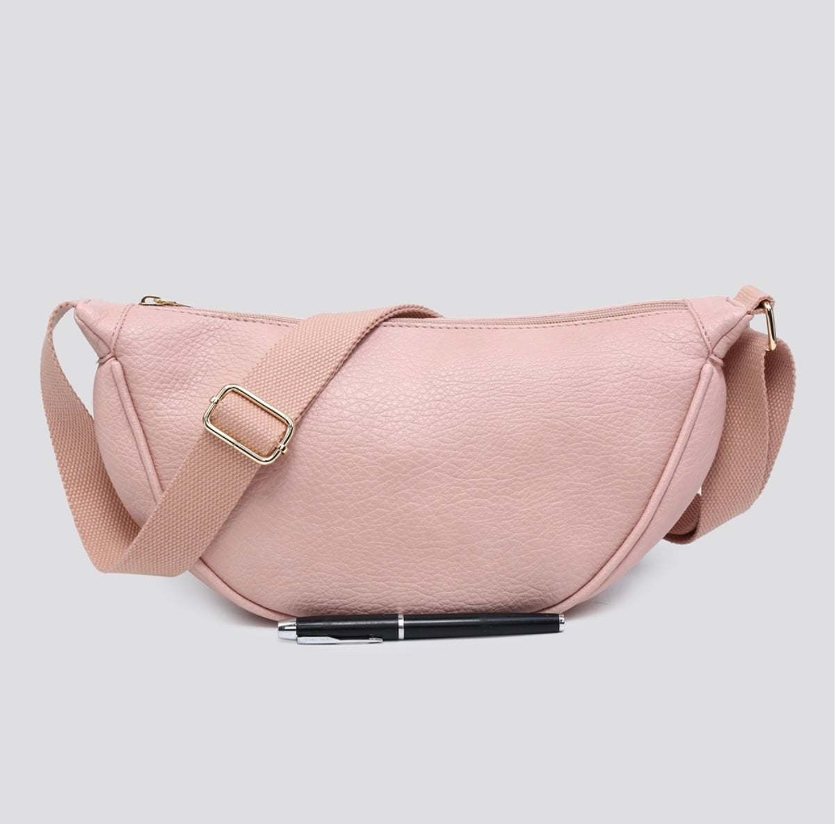 Soft Vegan Leather Side Belt Bag- Noa