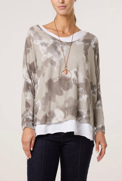 Marble Double Layer Top– Cloud Nine