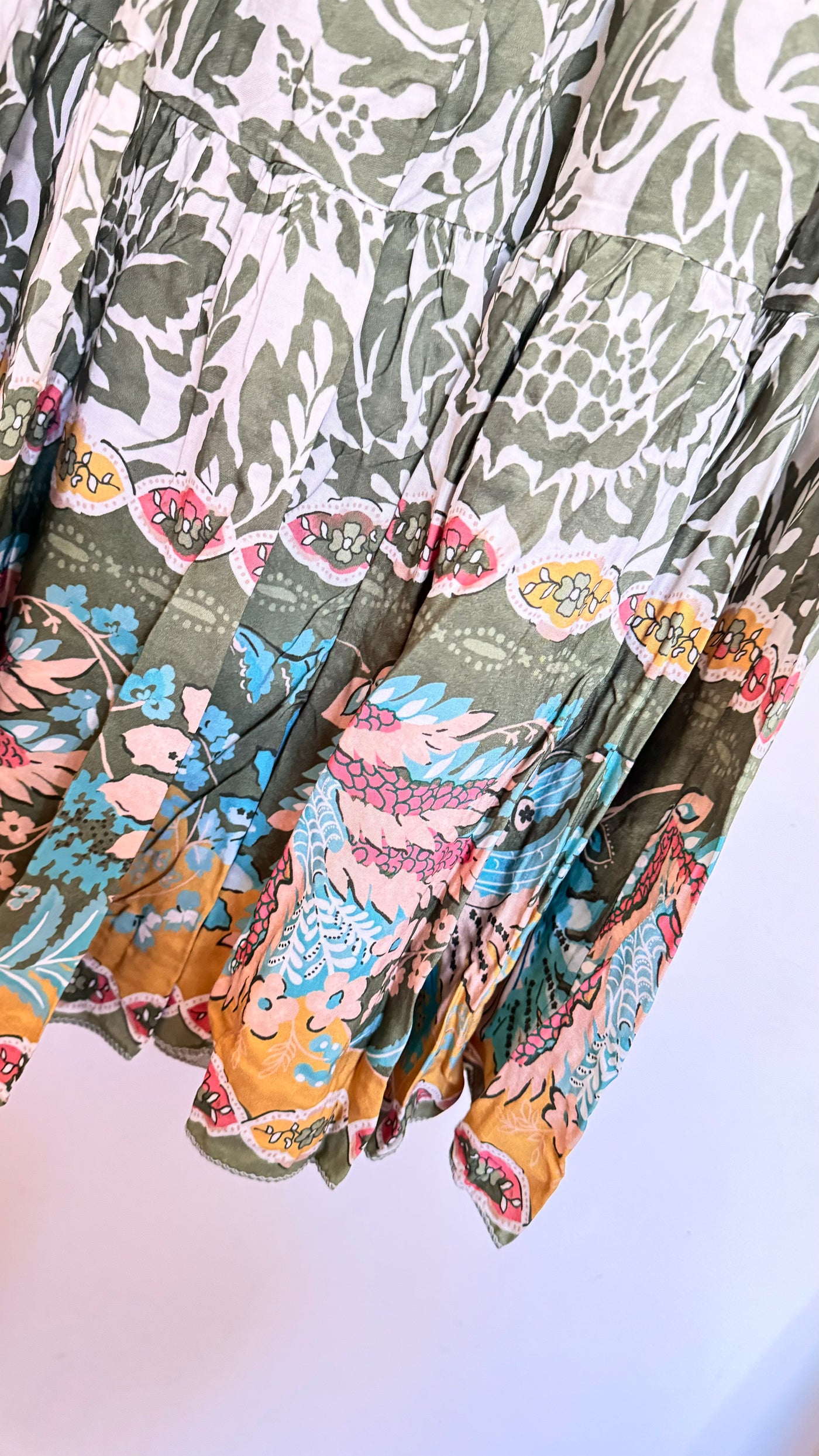 Elasticated Waist Printed Skirt- Amalfi