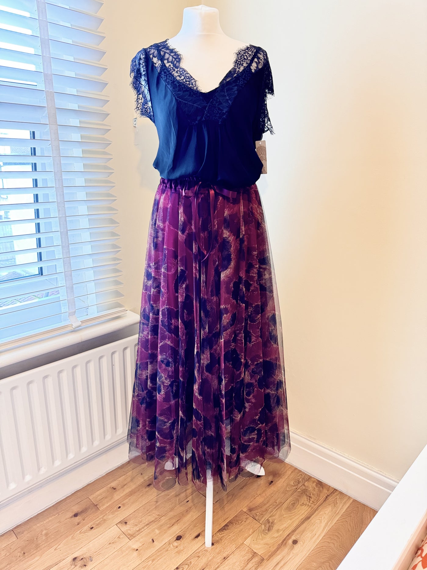 Leopard Print Tulle Maxi Skirt- Ornella