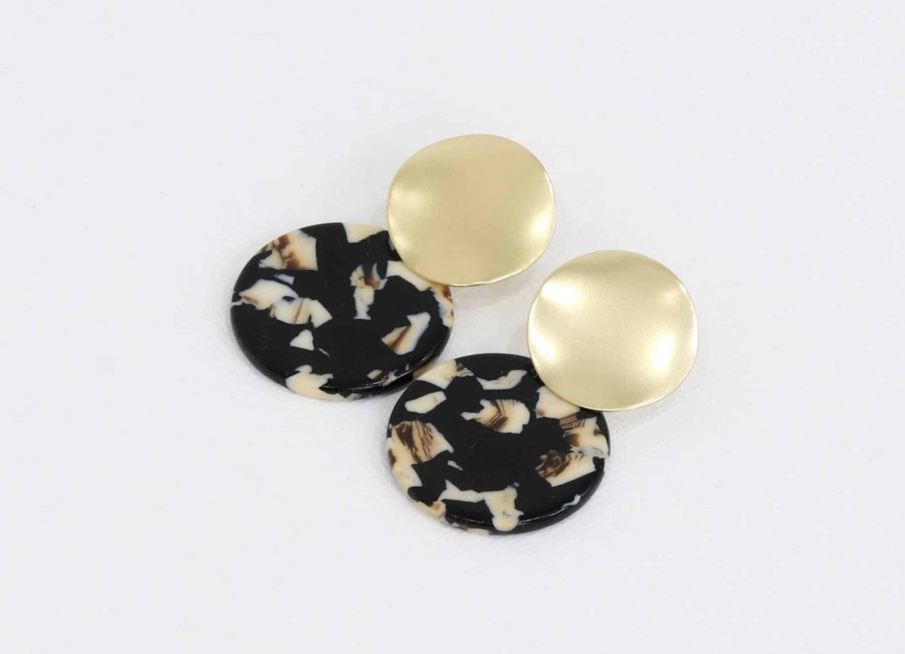 Two Tone Resin Earrings- Sarah