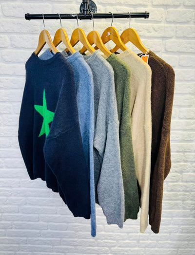 Wool Blend Star Sweater- Sidera