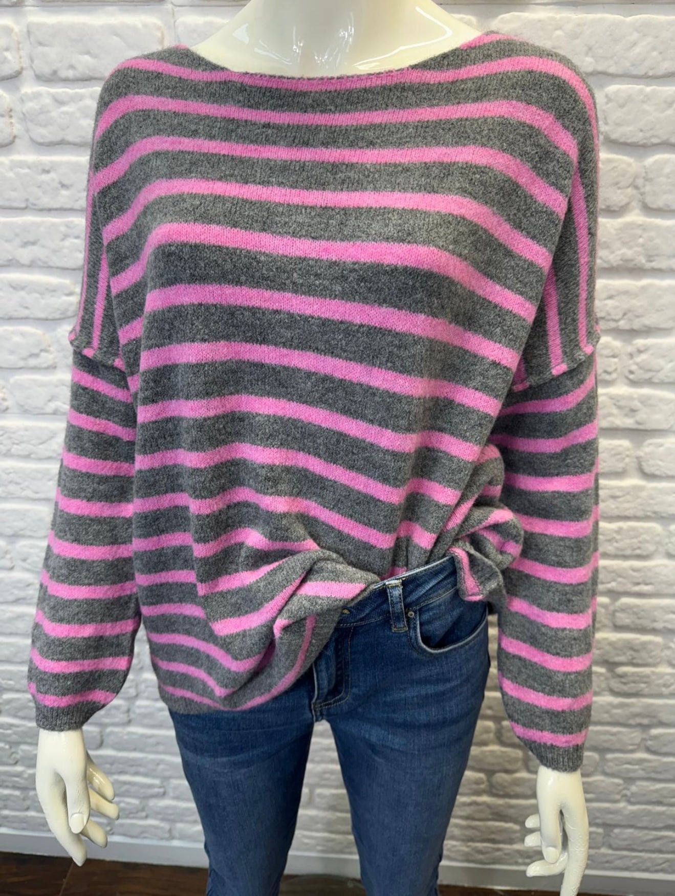 Italian Striped Relaxed Jumper- Vento