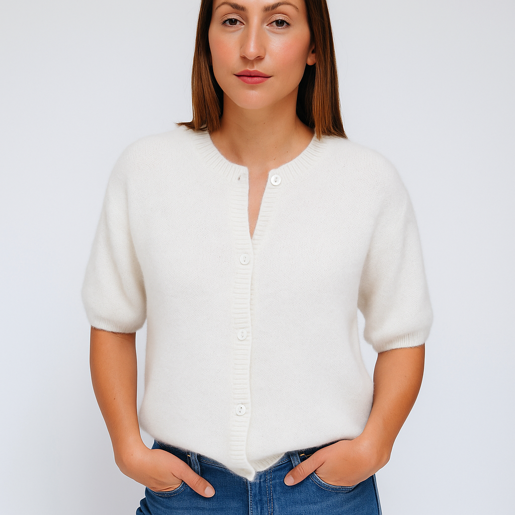 Short Sleeve Italian Alpaca Cardi– Carezza