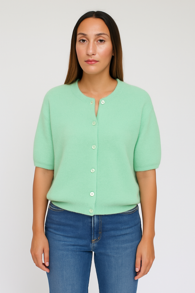 Short Sleeve Italian Alpaca Cardi– Carezza