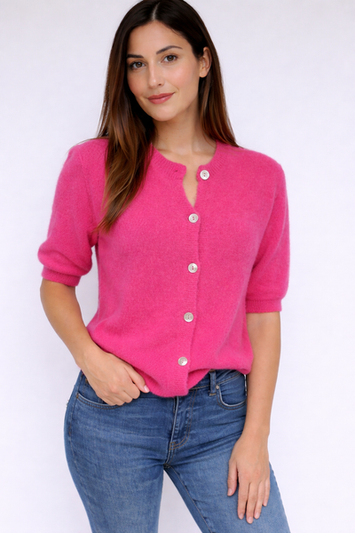 Short Sleeve Italian Alpaca Cardi– Carezza