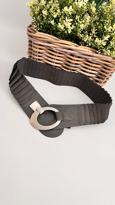 Faux Leather Wide Belts -Donna