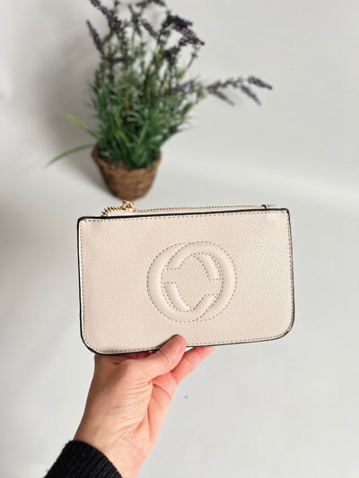 Grey Designer Inspired Small Pouch