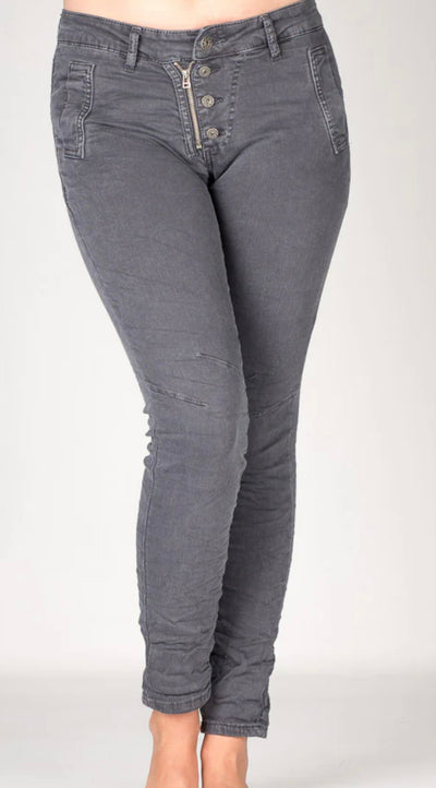 Melly & Co 4 Button Hole Detail Jeans- Clara