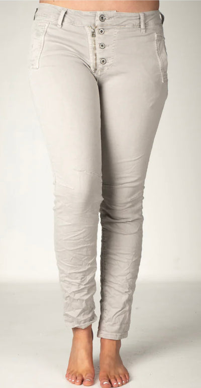 Melly & Co 4 Button Hole Detail Jeans- Clara