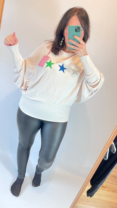 Three Stars Batwing Jumper - Serena